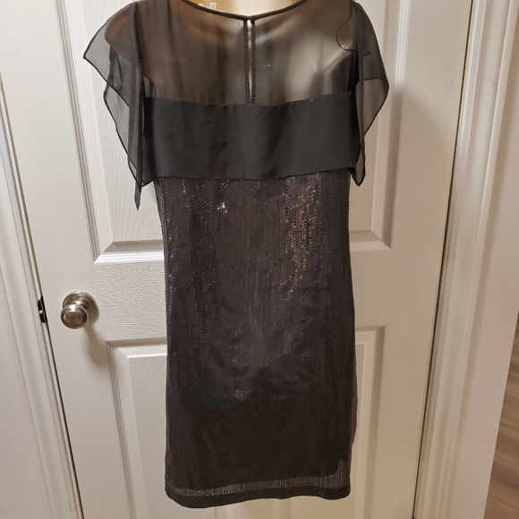 Sequence and sheer black party mini dress - Picture 5 of 5
